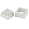 100 Gem Jars - White Square Glass Top with 2-Sided Foam Insert Gemstones Jewelry Display